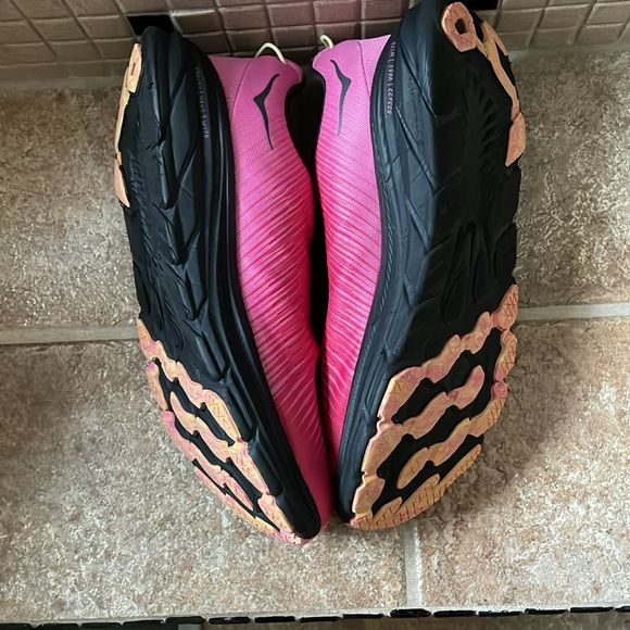 Hoka One One Pink and Black Women's Shoes. Rincon 3 - Picture 2 of 4